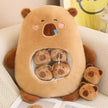 Six Balls Capybara Bag Cartoon Newt Animal Squishy Mini Dolls Plush Pillow Office Nap Food Snack Plushie Peluche Gift KAEMEX