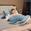 55-135cm Giant Size Whale Plush Toy Blue Sea Animals Stuffed Huggable Shark Soft Pillow Gift KAEMEX