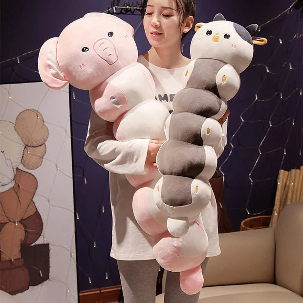 Kawaii Long sleeping Pillow Cat Koala Elephant Plush Toy Doll Pillow Soft Sofa Bed Cushion Cute Girlfriend Birthday Gift KAEMEX