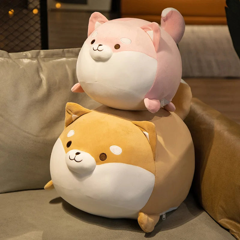 35-70cm Lovely Fat Shiba Inu & Corgi Dog Plush Toys Stuffed Soft Kawaii Animal Cartoon Pillow Dolls Gift KAEMEX