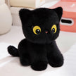 Black Cat Plush Pillow Soft Stuffed Sitting Cat Cushion Cute Cat Design Lovely Birthday Gift Idea for Cat Lovers KAEMEX