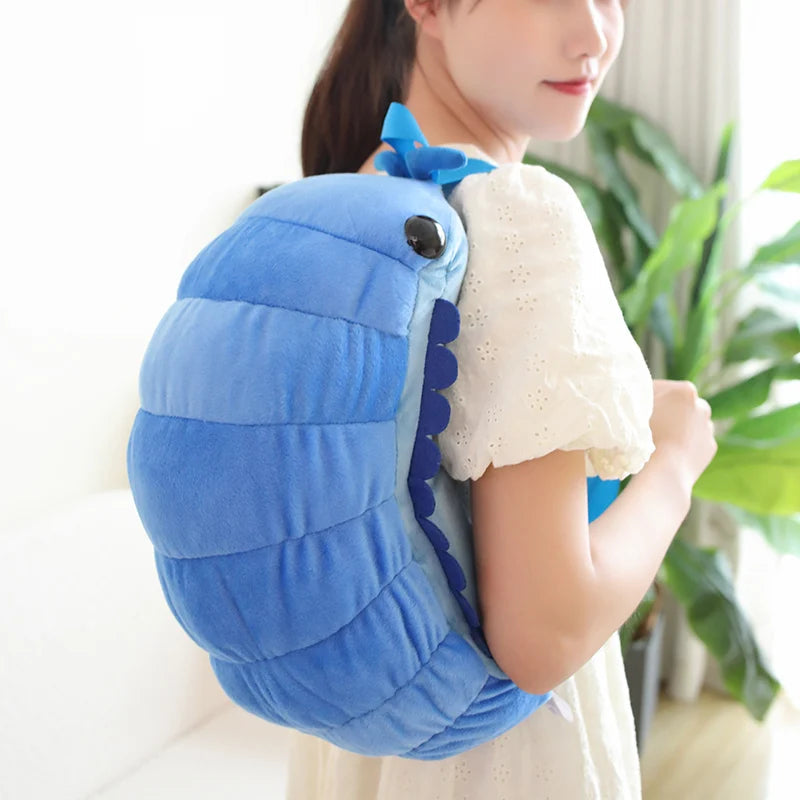 Simulation Insect Backpack Plush Toys Soft Stuffed Cartoon Doll Watermelon Worm Animal Toy Creative Gift for Children Kids Girls KAEMEX