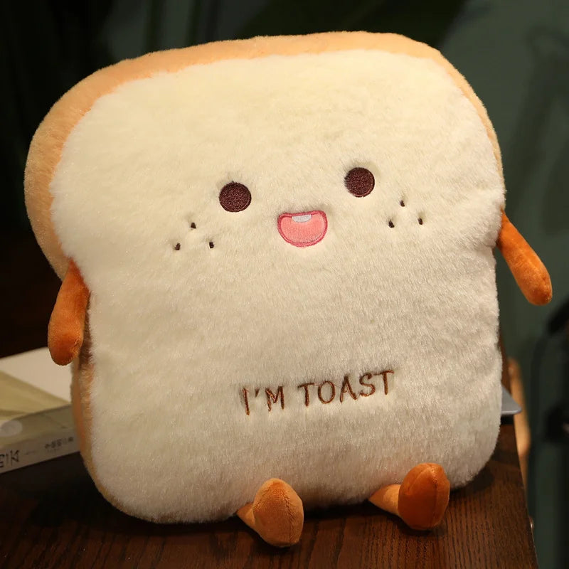Simulation Bread Toast Cushion Stuffed Sliced Bread Food Pillow Sofa Chair Decor Seat Cushion Cute Student  Kids Toy Chair Pad KAEMEX