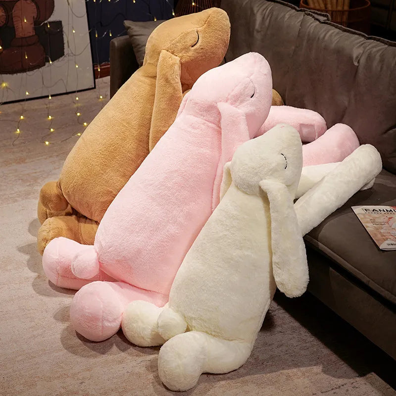 Lovely Giant Animal 90cm 120cm Soft Cartoon Big Ear Bunny Plush Toy Rabbit Stuffed Pillow Girl Gift KAEMEX