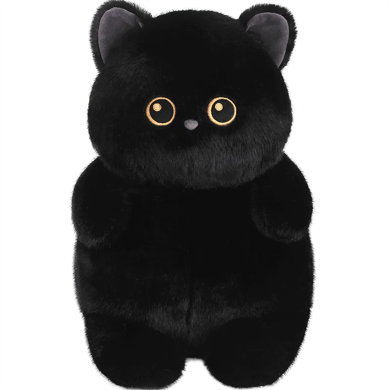 Cute Pet Cat Plush Toy Calico Cat Siamese Kitten Black Cat Stuffed Animal Companion Doll Birthday Gift KAEMEX