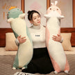 Cartoon Animal Dinosaur Cat Rabbit Husky Bread Plush Toys Stuffed Soft Long Sleep Pillow Doll Cushion Gift KAEMEX