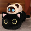 Giant Cute Soft Cat Plush Sleep Long Pillow Cushion Kawaii Black Cat Soft Plush Toys Gift KAEMEX