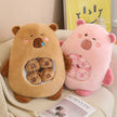 Six Balls Capybara Bag Cartoon Newt Animal Squishy Mini Dolls Plush Pillow Office Nap Food Snack Plushie Peluche Gift KAEMEX