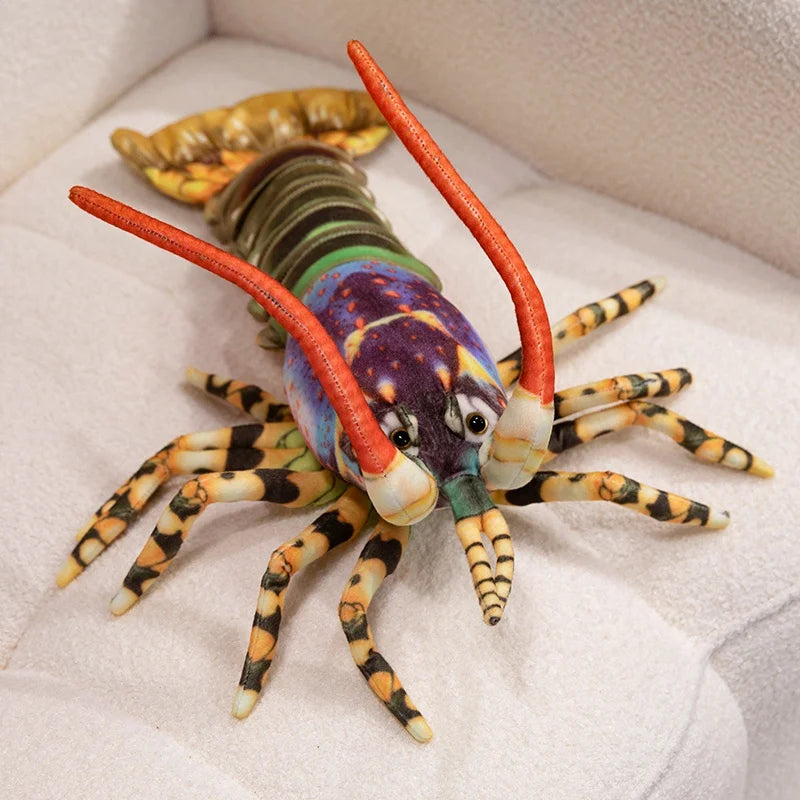 Lifelike Lobster Plush Toys Vivid Colorful Stuffed Lobster Throw Pillow Creative Home Decor Funny Christmas Gift KAEMEX