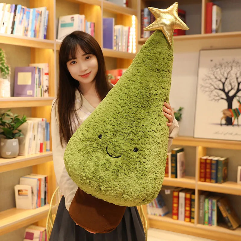 1Pc 29-90CM Simulation Christmas Tree Plush Toys Cute Evergreen Plush Pillow Dolls Wishing Trees Stuffed for Christmas Dress Up KAEMEX