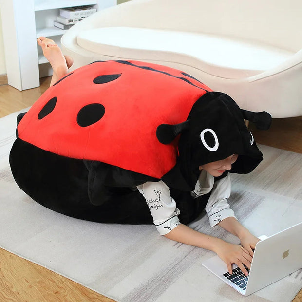 100CM Wearable Insect Plush Toys Ladybug Stuffed Cushion Funny Party Cosplay Doll Stuffed Soft Plush Sleeping Pillow Gifts KAEMEX