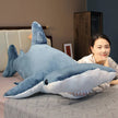 55-135cm Giant Size Whale Plush Toy Blue Sea Animals Stuffed Huggable Shark Soft Pillow Gift KAEMEX