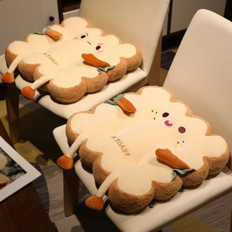 Simulation Bread Toast Cushion Stuffed Sliced Bread Food Pillow Sofa Chair Decor Seat Cushion Cute Student  Kids Toy Chair Pad KAEMEX