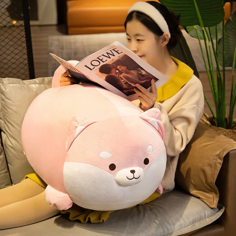 35-70cm Lovely Fat Shiba Inu & Corgi Dog Plush Toys Stuffed Soft Kawaii Animal Cartoon Pillow Dolls Gift KAEMEX