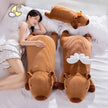 60cm-100cm Kawaii Cartoon Giant Strip Capybara Plush Doll Pillow Lying Brown Orange Wings Creative Capybara Plush Toy Home Decor KAEMEX