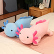 Giant Cuddly Salamander Newt Baby Axolotl Doll Plush Toy Green Blue Pink Rose Red Lying Smiling Face Aquatic Animal Gift KAEMEX
