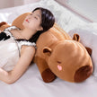 60cm-100cm Kawaii Cartoon Giant Strip Capybara Plush Doll Pillow Lying Brown Orange Wings Creative Capybara Plush Toy Home Decor KAEMEX