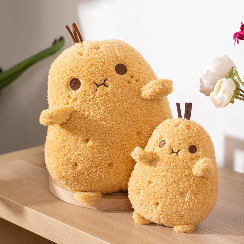 Kawaii Yellow Potato Shaped Plush Pillow Soft Toy for Girlfriend Decorative Potatos Adornment for Bedroom Gift Idea KAEMEX