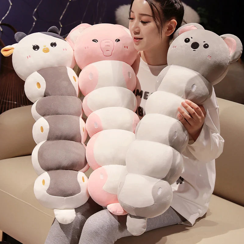 Kawaii Long sleeping Pillow Cat Koala Elephant Plush Toy Doll Pillow Soft Sofa Bed Cushion Cute Girlfriend Birthday Gift KAEMEX
