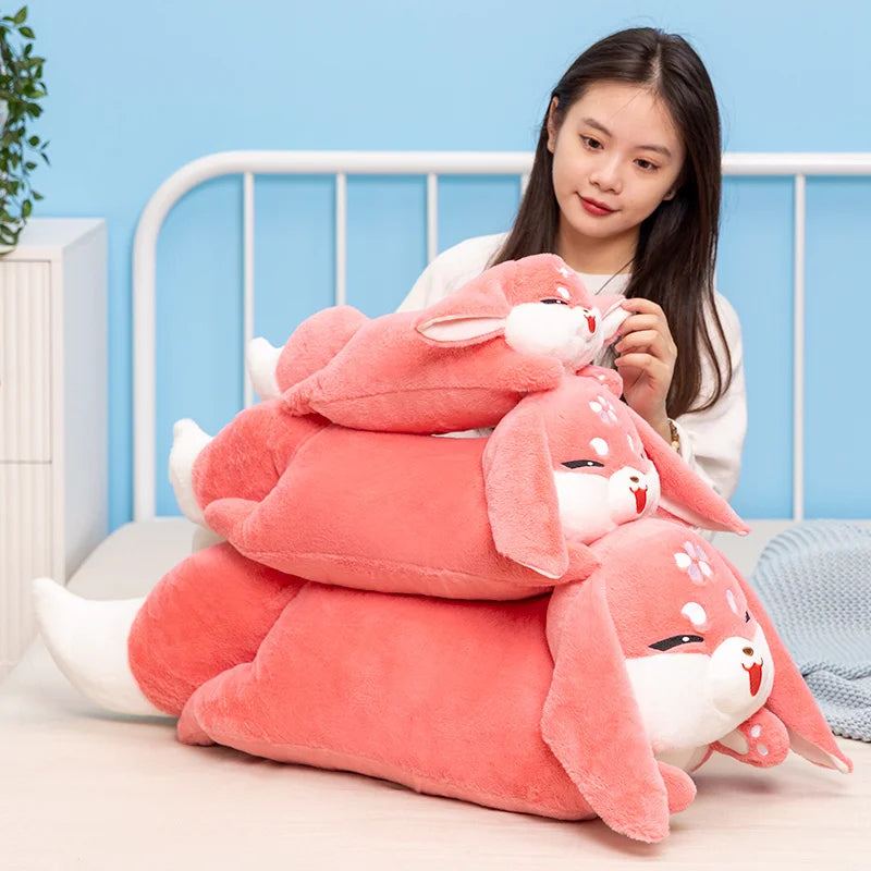 Stuffed Throw Pillow Cute Anime Long Fox Plush cushion Decorative Stuffed Body Pillow Back Cushion Decor KAEMEX